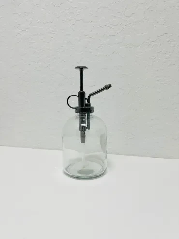 Glass plant watering mister bottle